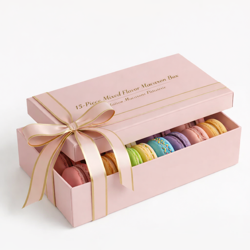 15-Piece Elegantly Curated Macaron Box — Perfect Mother's Day Gift