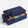 15-Piece Elegantly Curated Macaron Box — Navy Blue | Perfect Father's Day Gift
