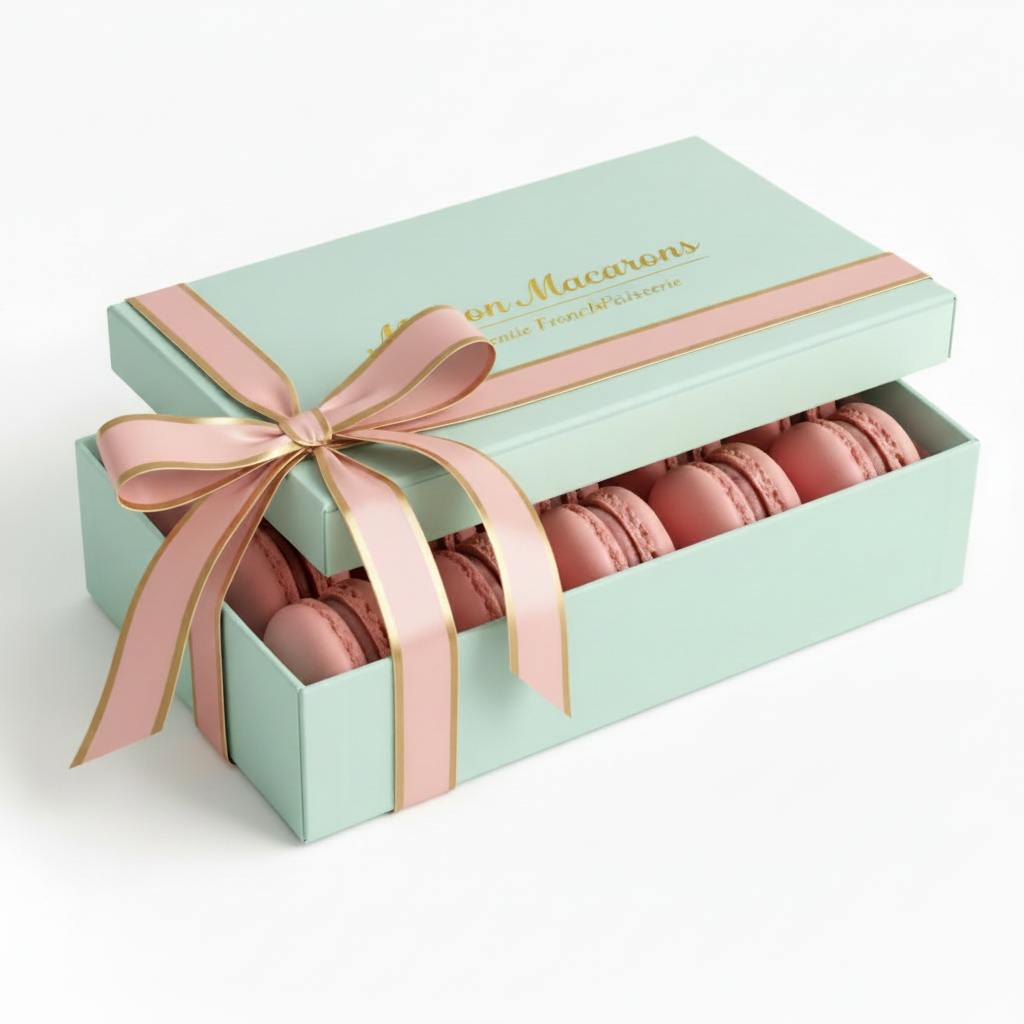 15-Piece Rose Lychee Macaron Box with Pâtisserie correction