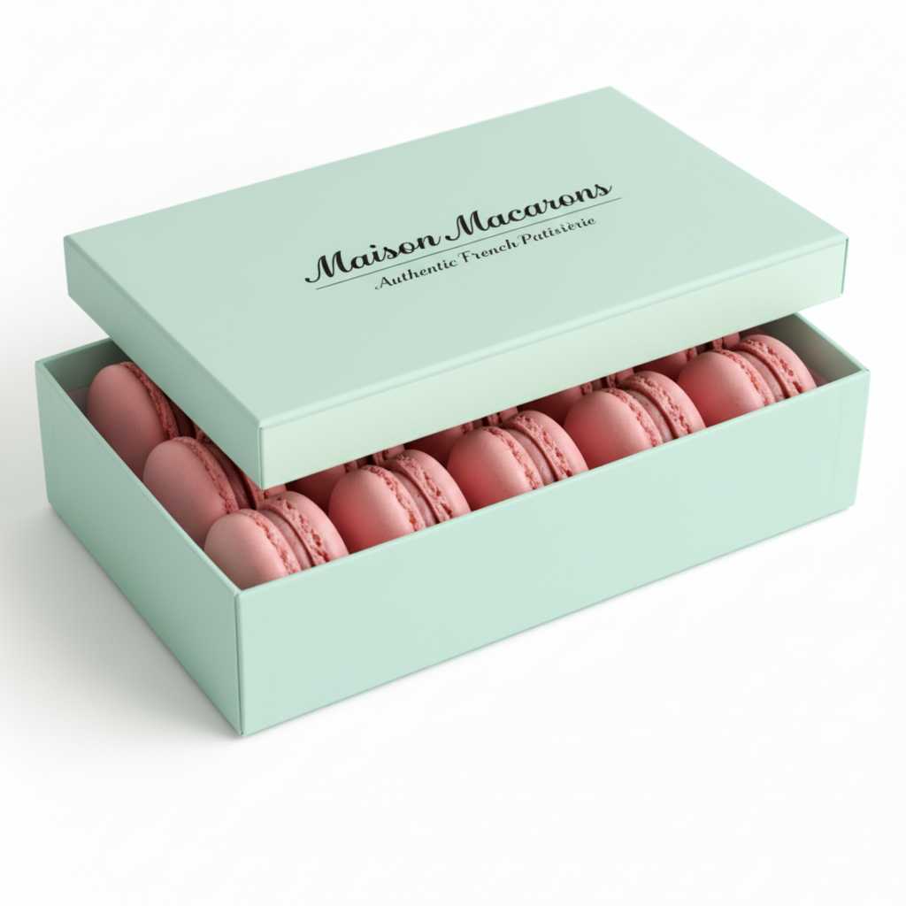15-Piece Rose Lychee Macaron Box — Perfect Father's Day Gift