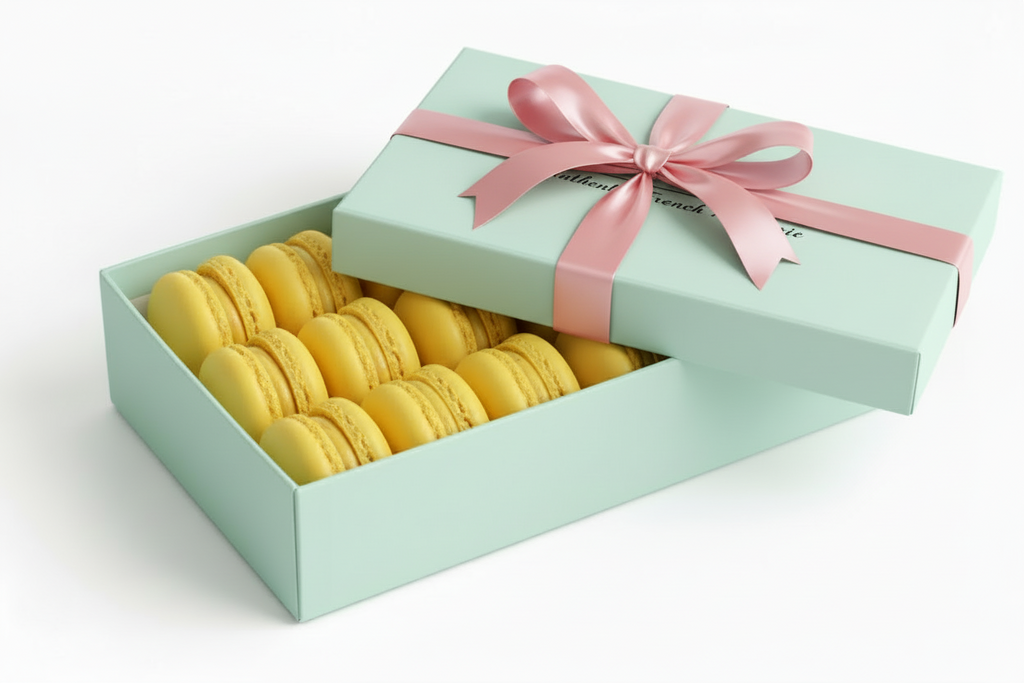 15-Piece Lemon Yuzu Macaron Box — Perfect Mother's Day Gift