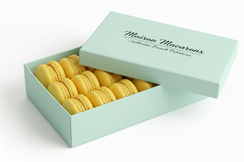 15-Piece Lemon Yuzu Macaron Box — Perfect Mother's Day Gift