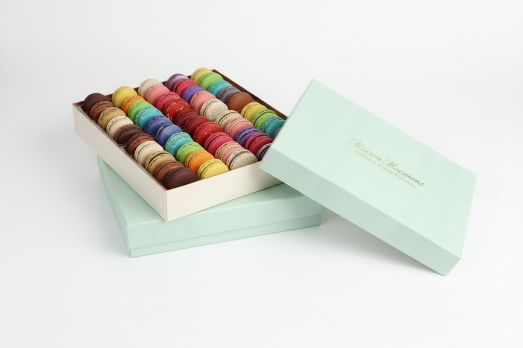 50-Piece Mixed Flavor Macaron Box — Perfect Father's Day Gift