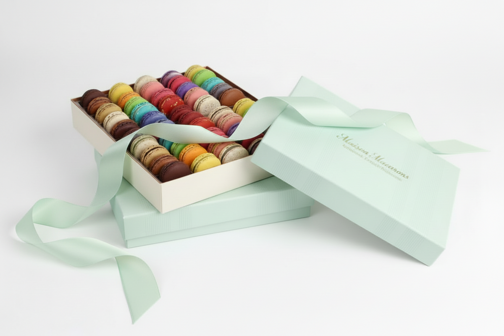 50-Piece Mixed Flavor Macaron Box — Perfect Father's Day Gift