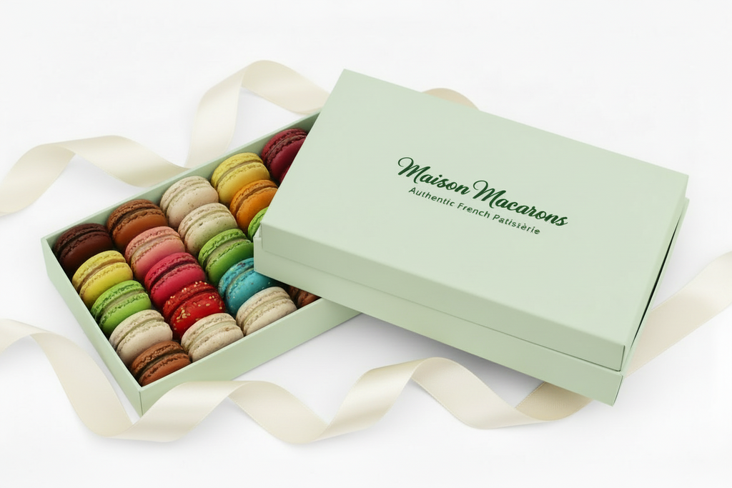 25-Piece Mixed Flavor Macaron Box — Perfect Father's Day Gift