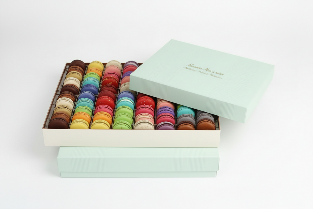 80-Piece Mixed Flavor Macaron Box — Perfect Father's Day Event Gift